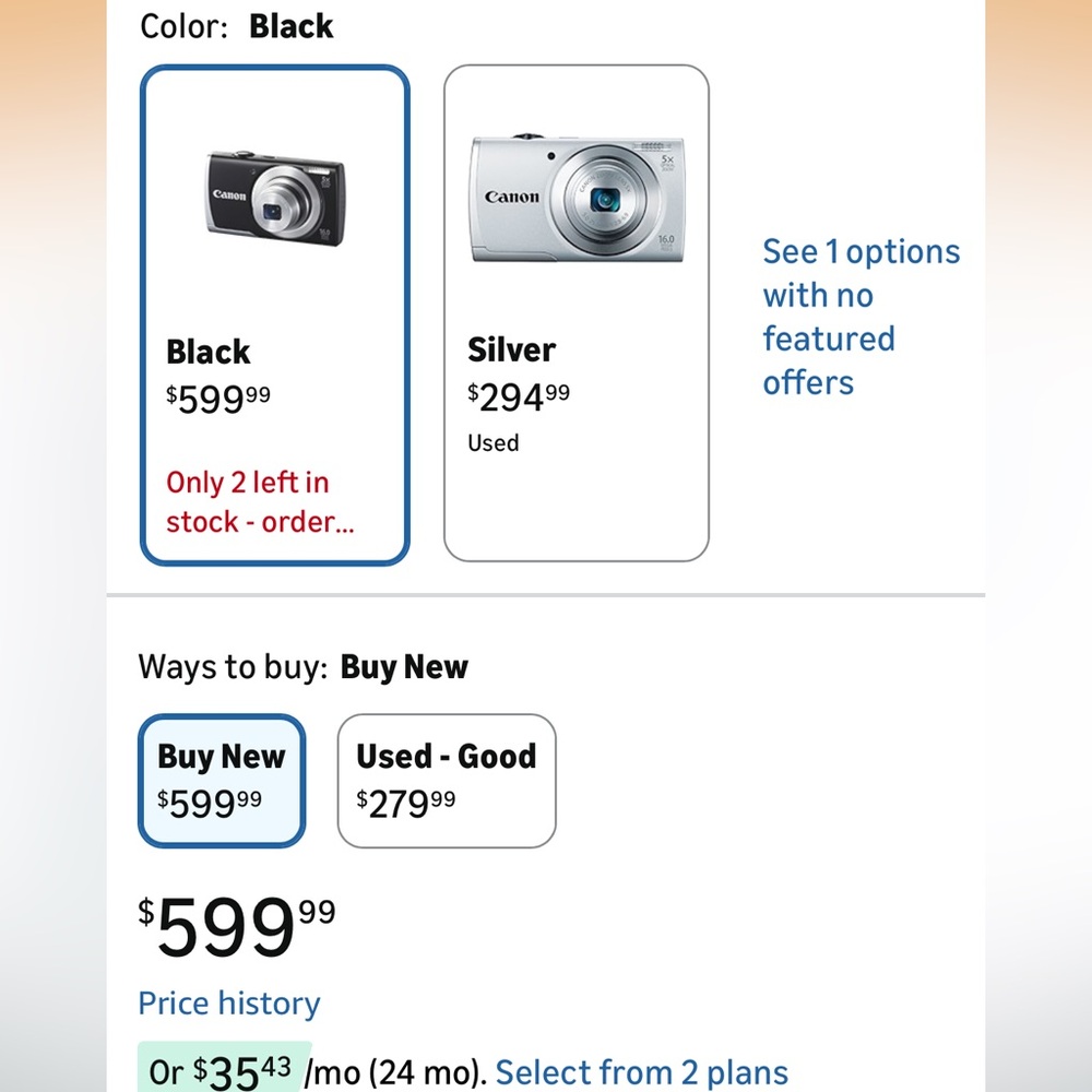 Canon Powershot A2500 Digital Camera - Picture 5 of 5